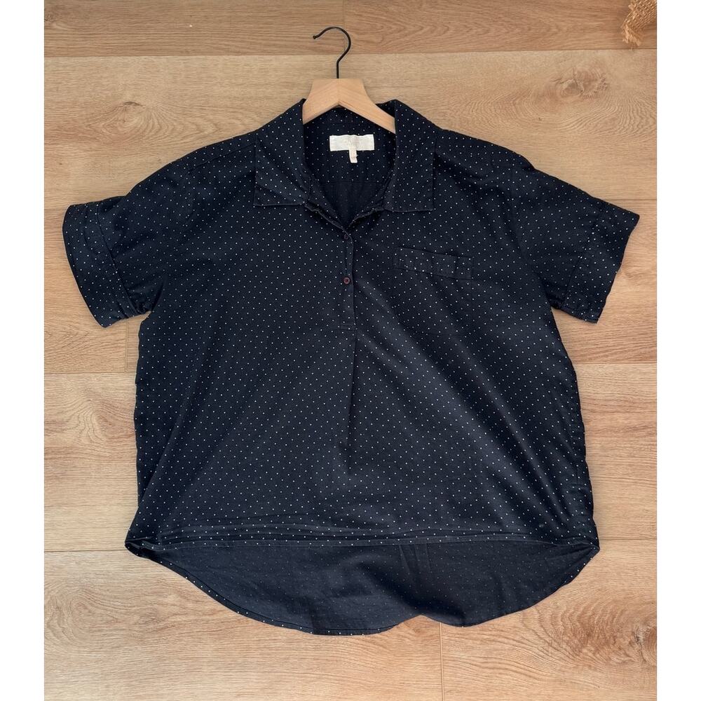 The Great Mini Polka Dot Pajama Set Black Top Cropped Pants Size 1 (Small) - Picture 2 of 12
